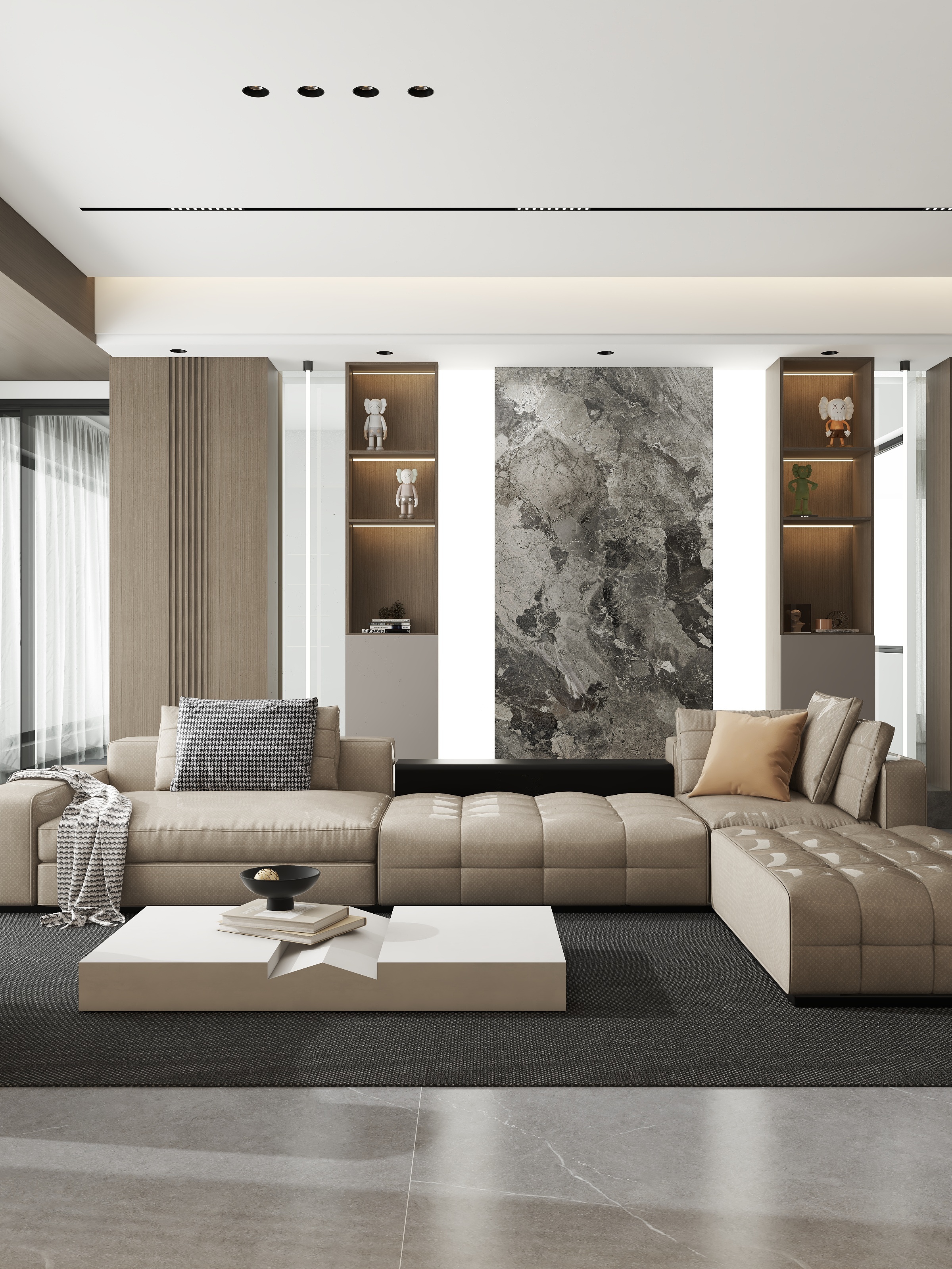 DP视觉表现-金茂云府165㎡3室装修效果图