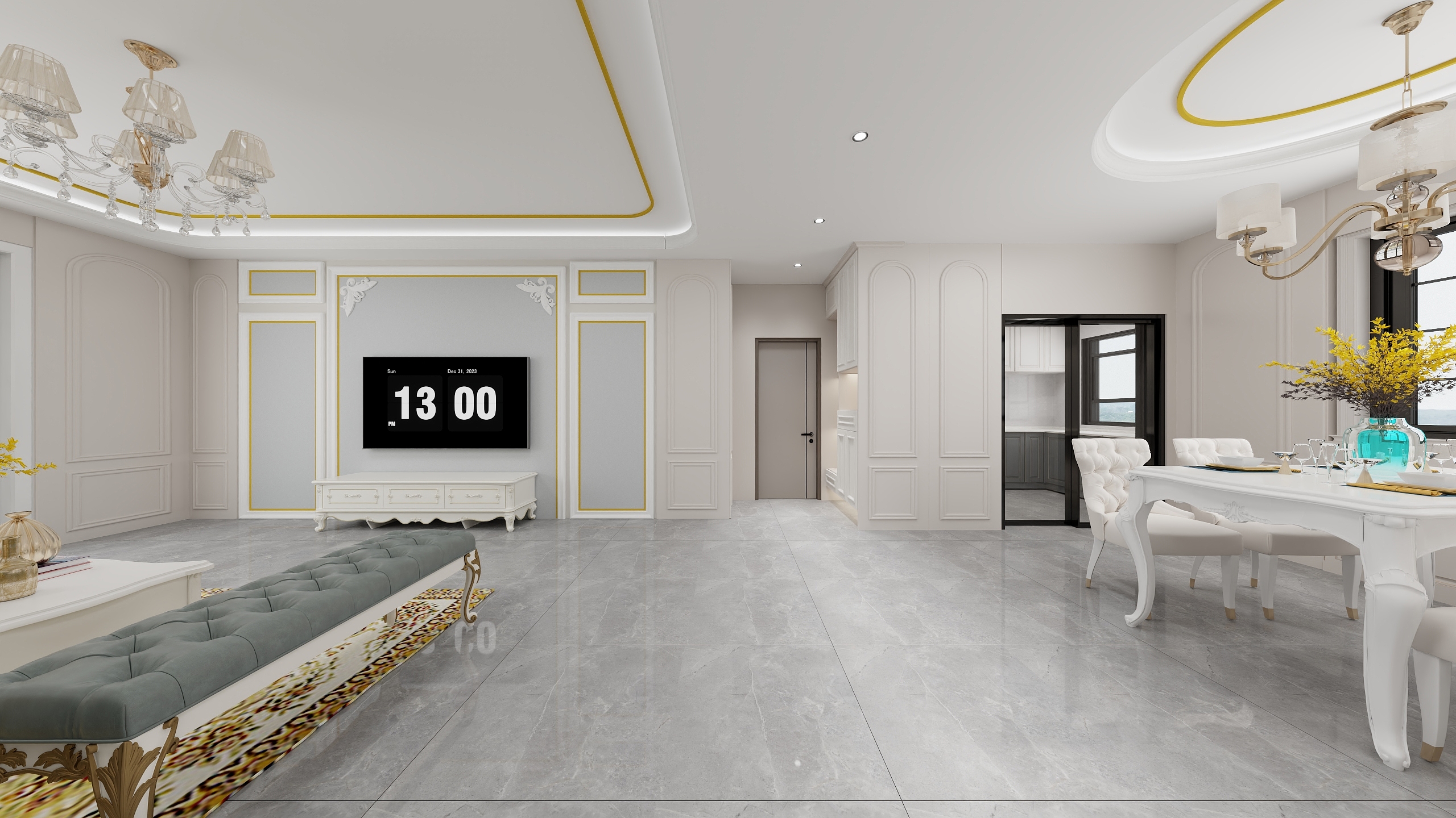 秦莫霓-139㎡3室装修效果图