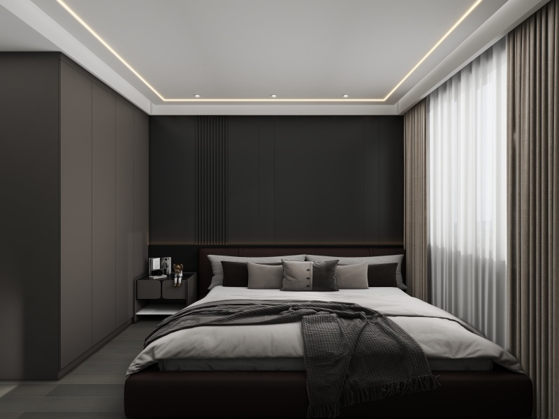 Modern Minimalist Grey Bedroom Design
