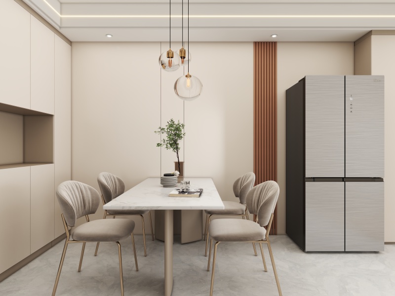 Modern Minimalist Dining Room with Creamy Tone