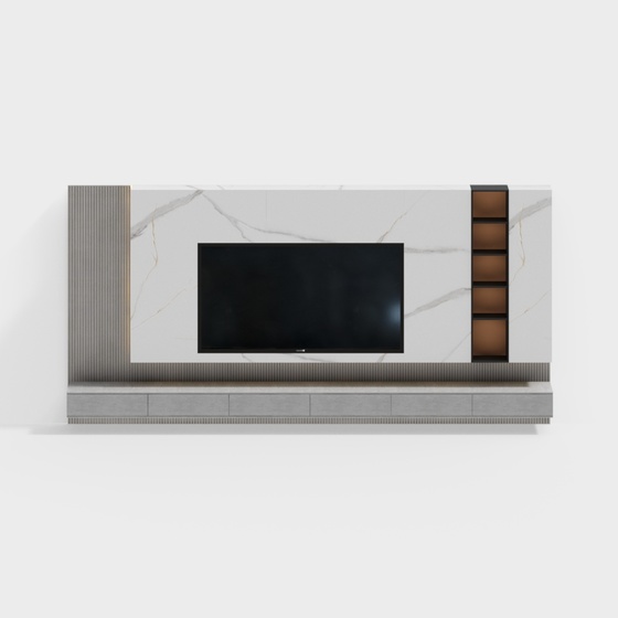 Modern times modern simple stone minimalist living room TV background wall panel