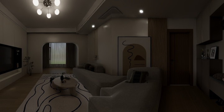 不爱吃辣锅-奶油风-装修设计方案