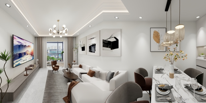 设计师梁远强-海德公园81㎡3室-装修设计方案