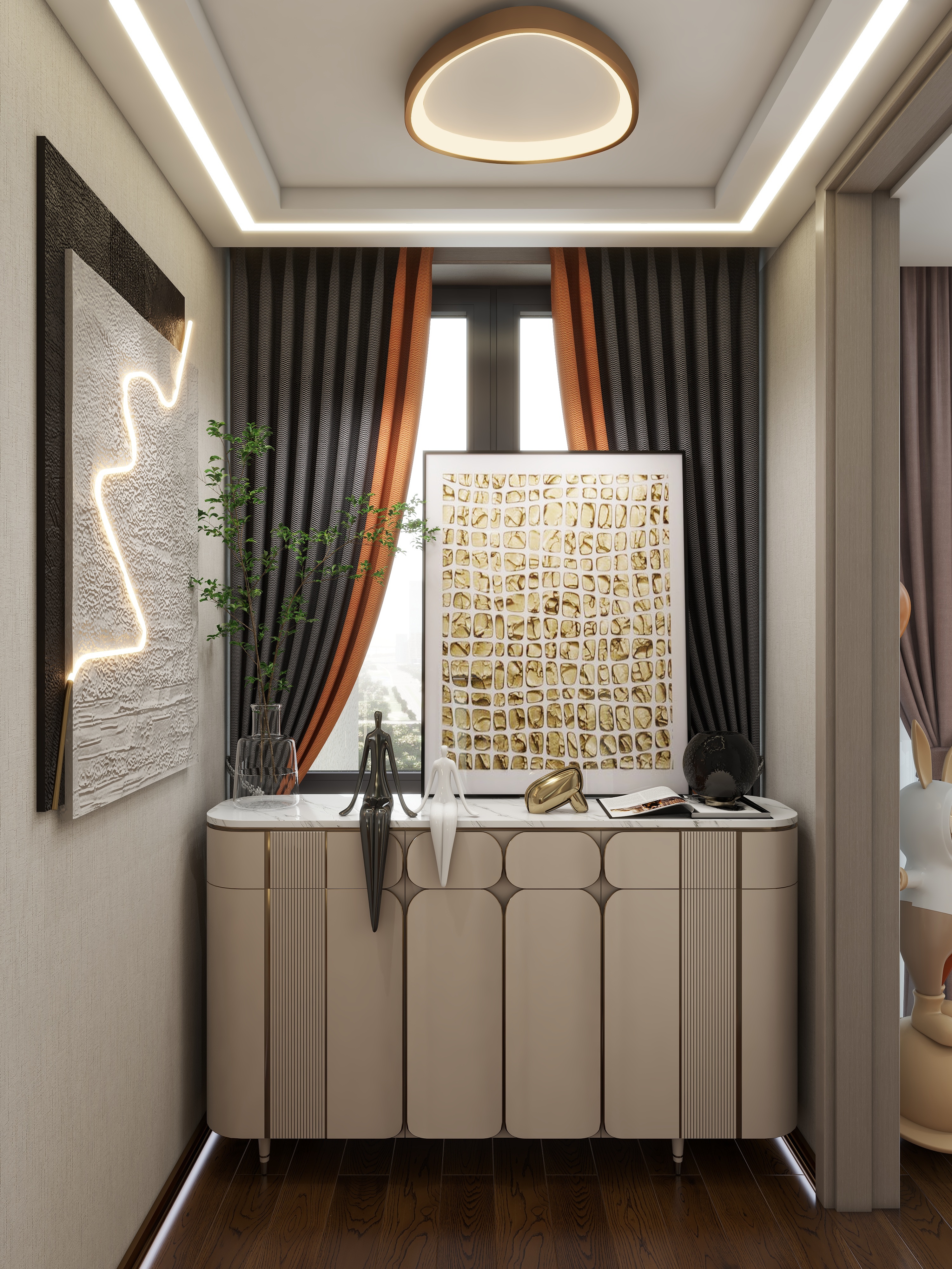 宋毅-南京-莱茵东郡 映霞苑3-3新中式装修效果图