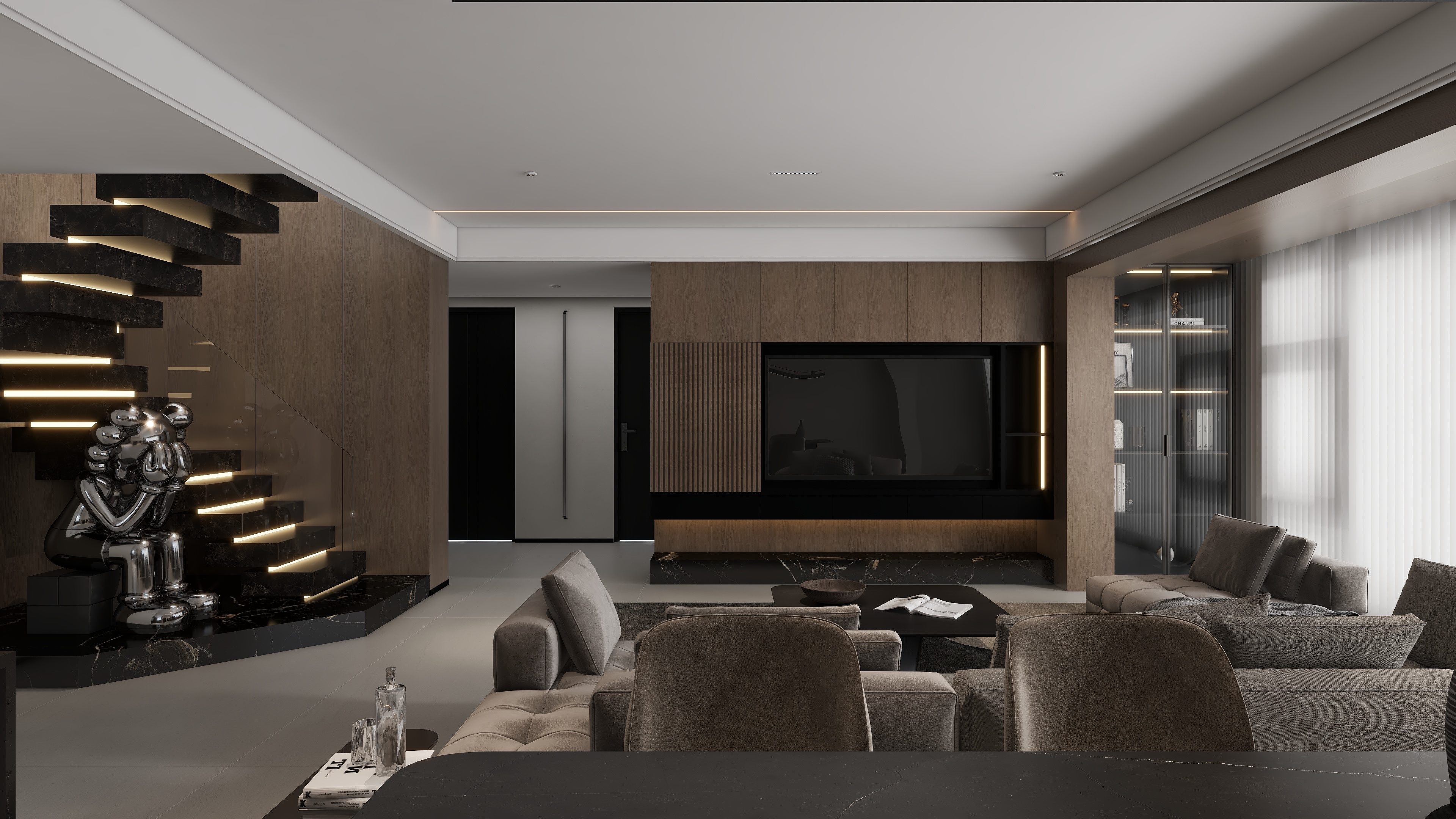 设计师HUANGQIHAO-【现代简约原木结合】-装修设计方案