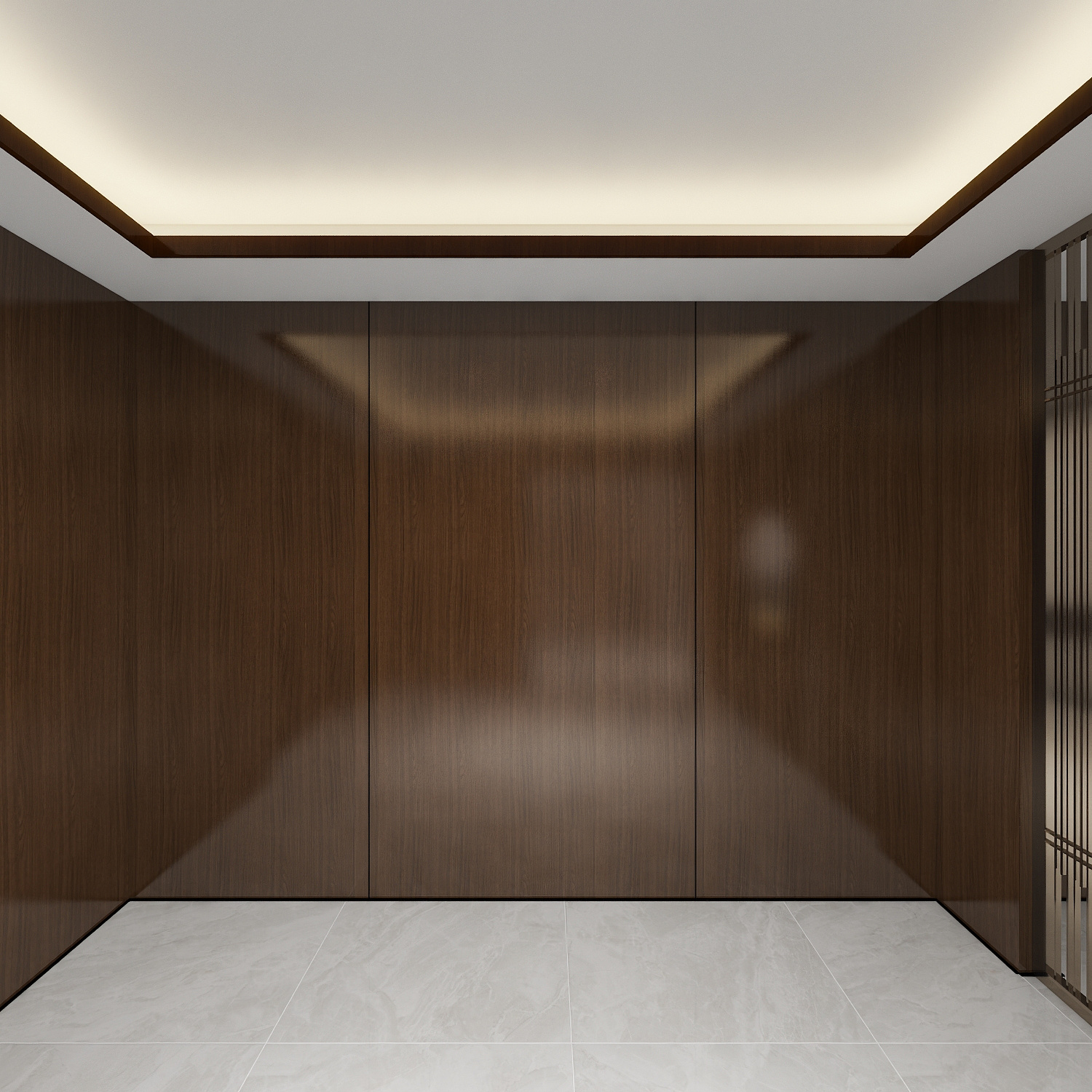 汇佰嘉护墙板工厂-刘总惠州金山湖联排别墅地下第二层玄关装修效果图第4张