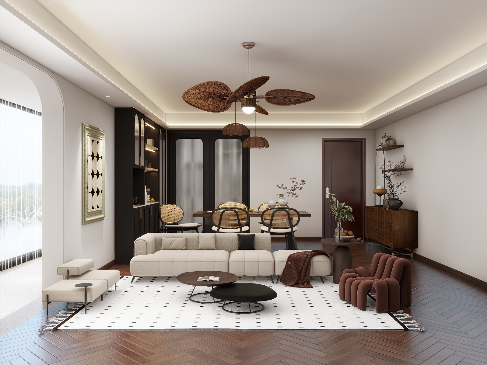 观山设计Amy-中古风118㎡-装修设计方案