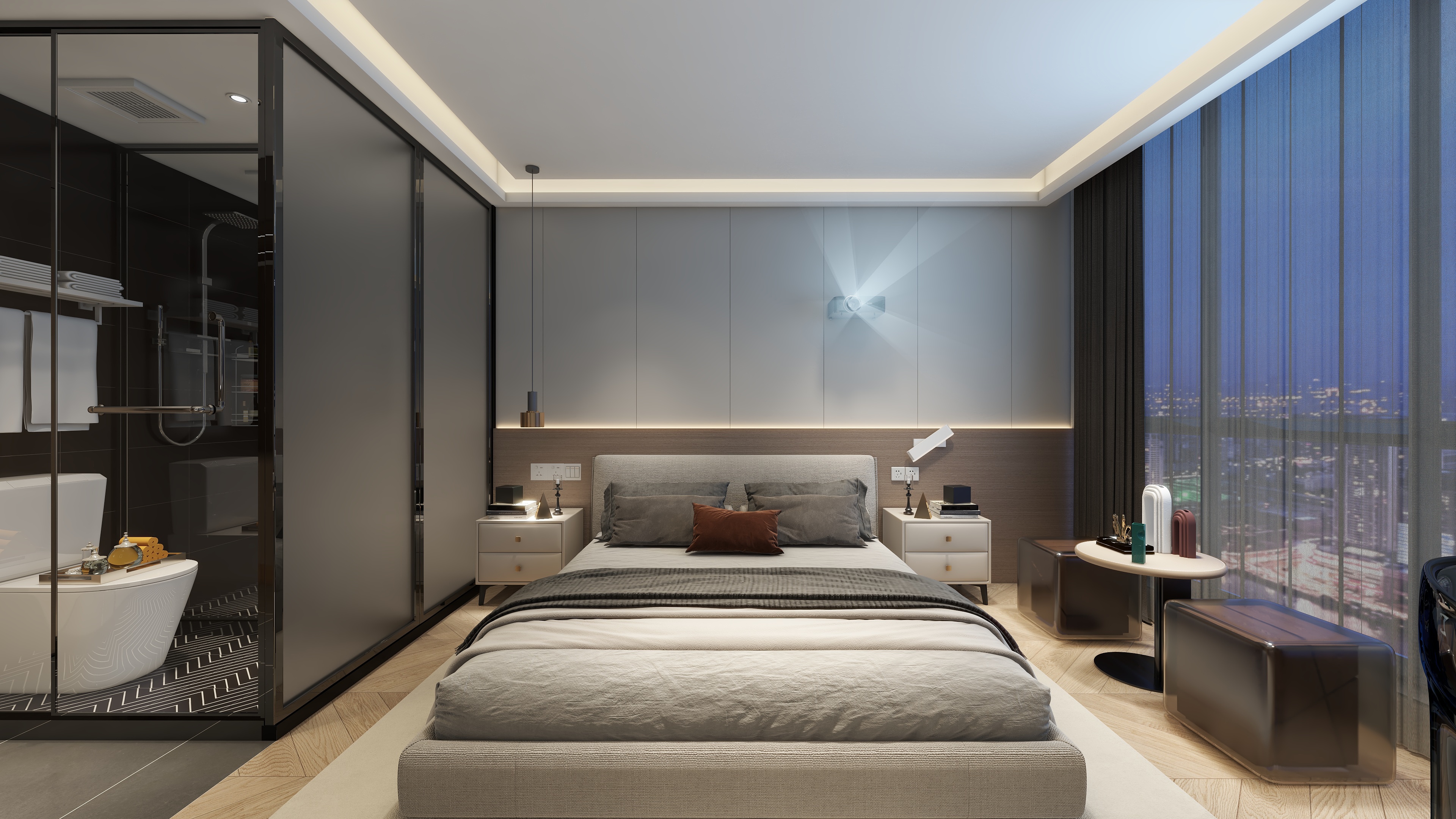 张岩-酒店包房装修效果图