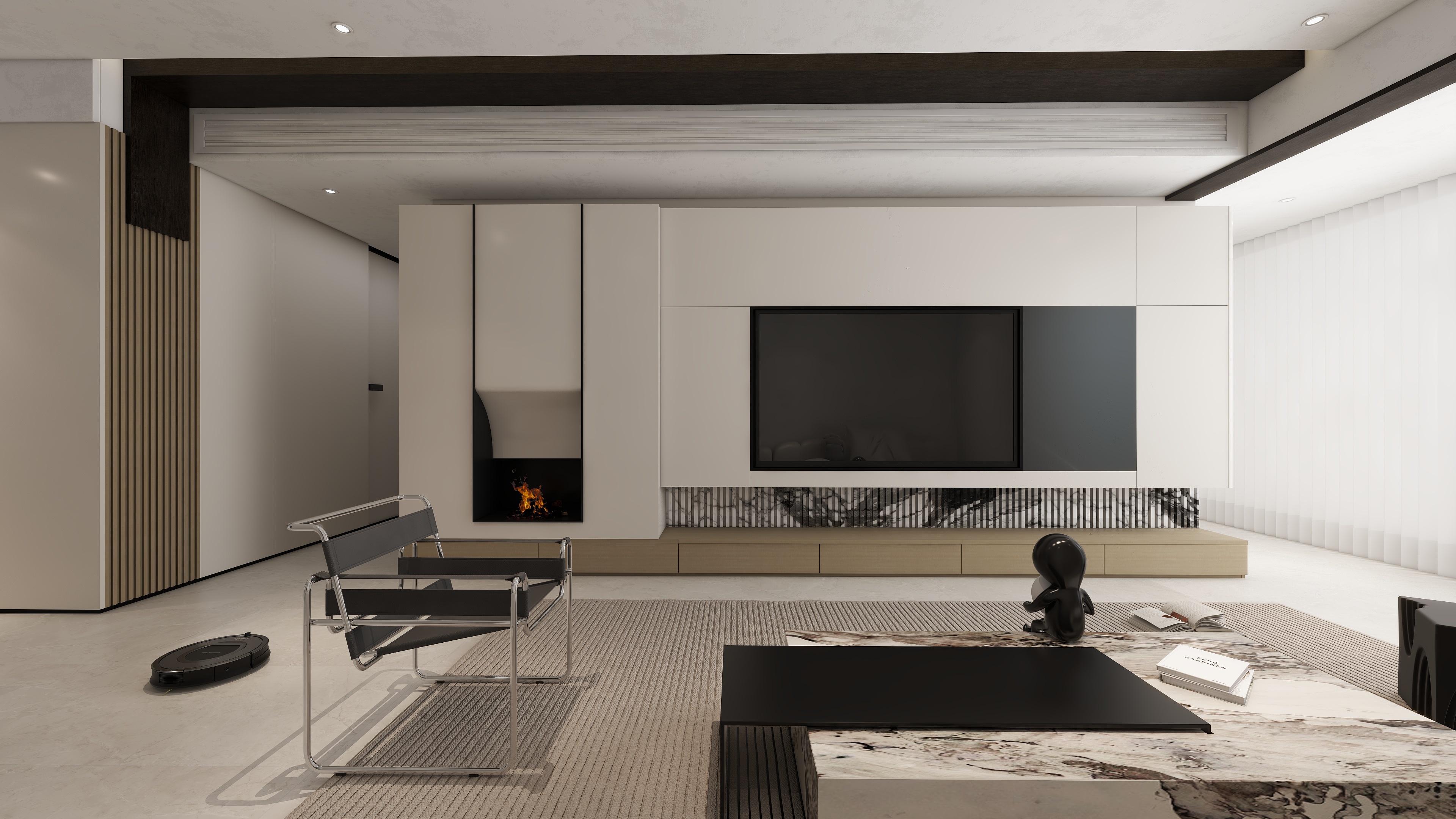 设计师HUANGQIHAO-【现代 极简奶油风】149㎡-装修设计方案