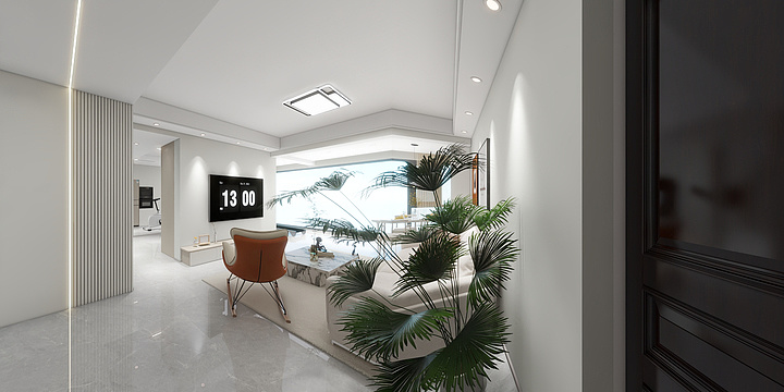 家装设计H-壹品江山5-1403现代-装修设计方案