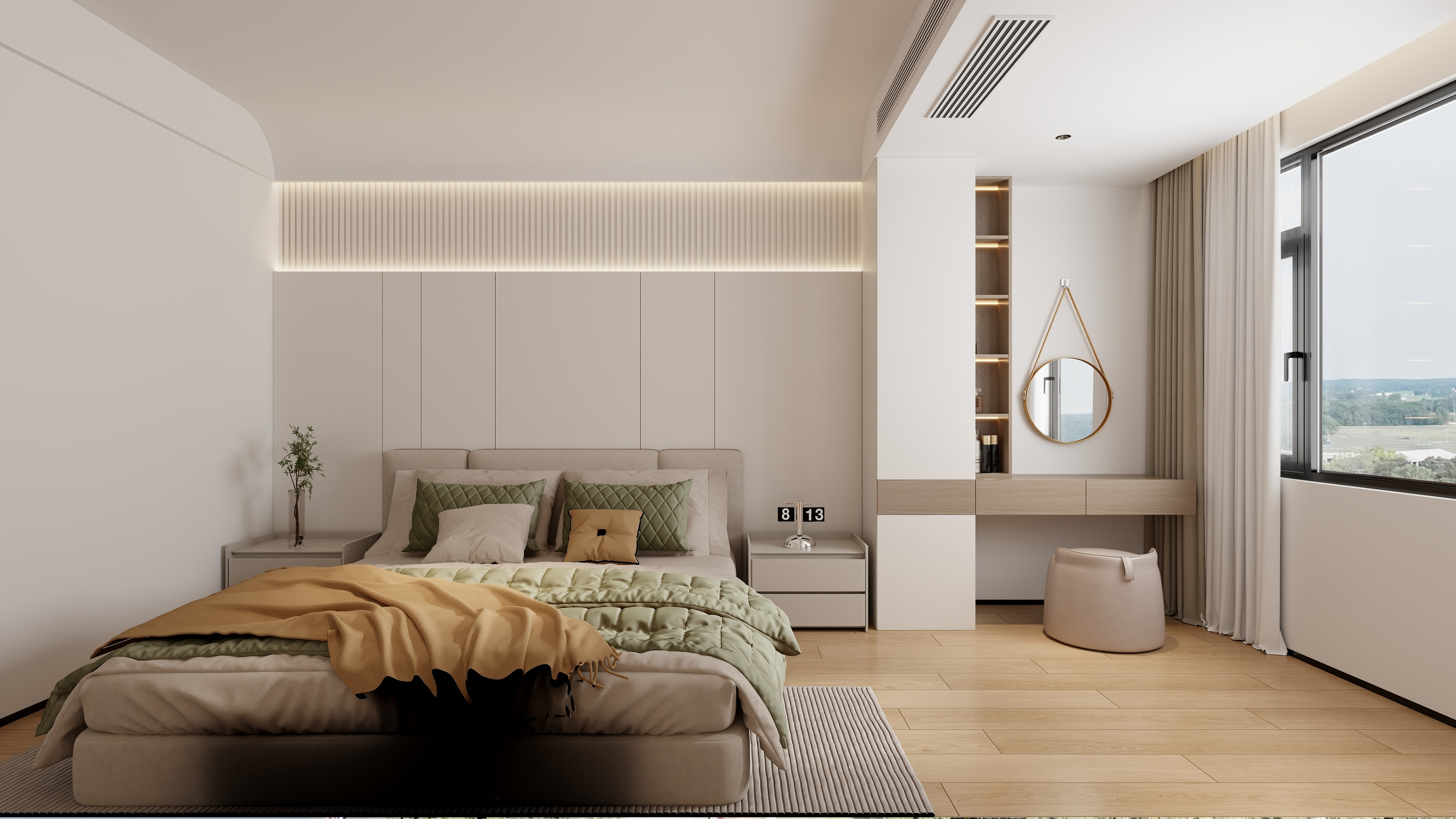 奕勋-现代奶油101两室一厅-装修设计方案