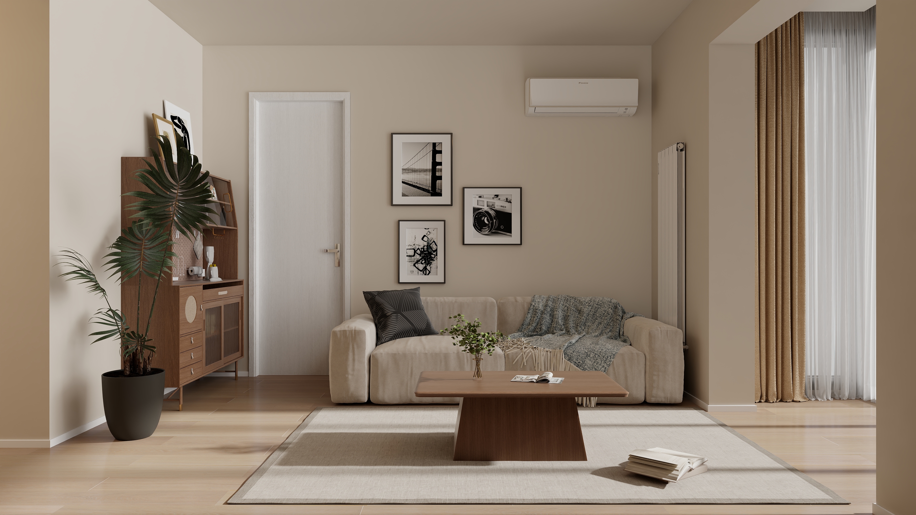 书涵|Harder-【畔欢居】复古风温馨独居设计装修效果图