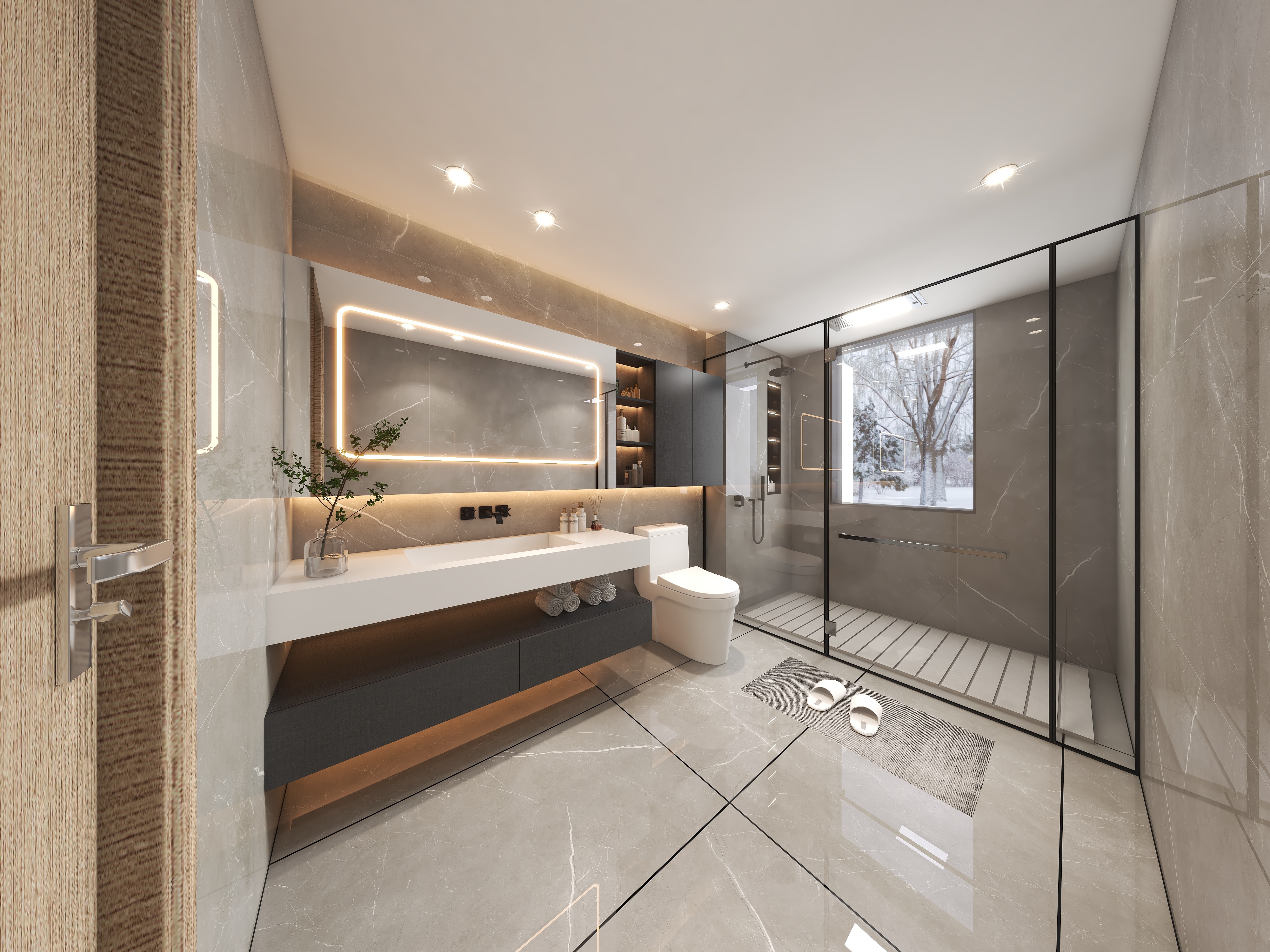 自贡佳园装饰-张正宏-现代意式195平方四室两厅-装修设计方案