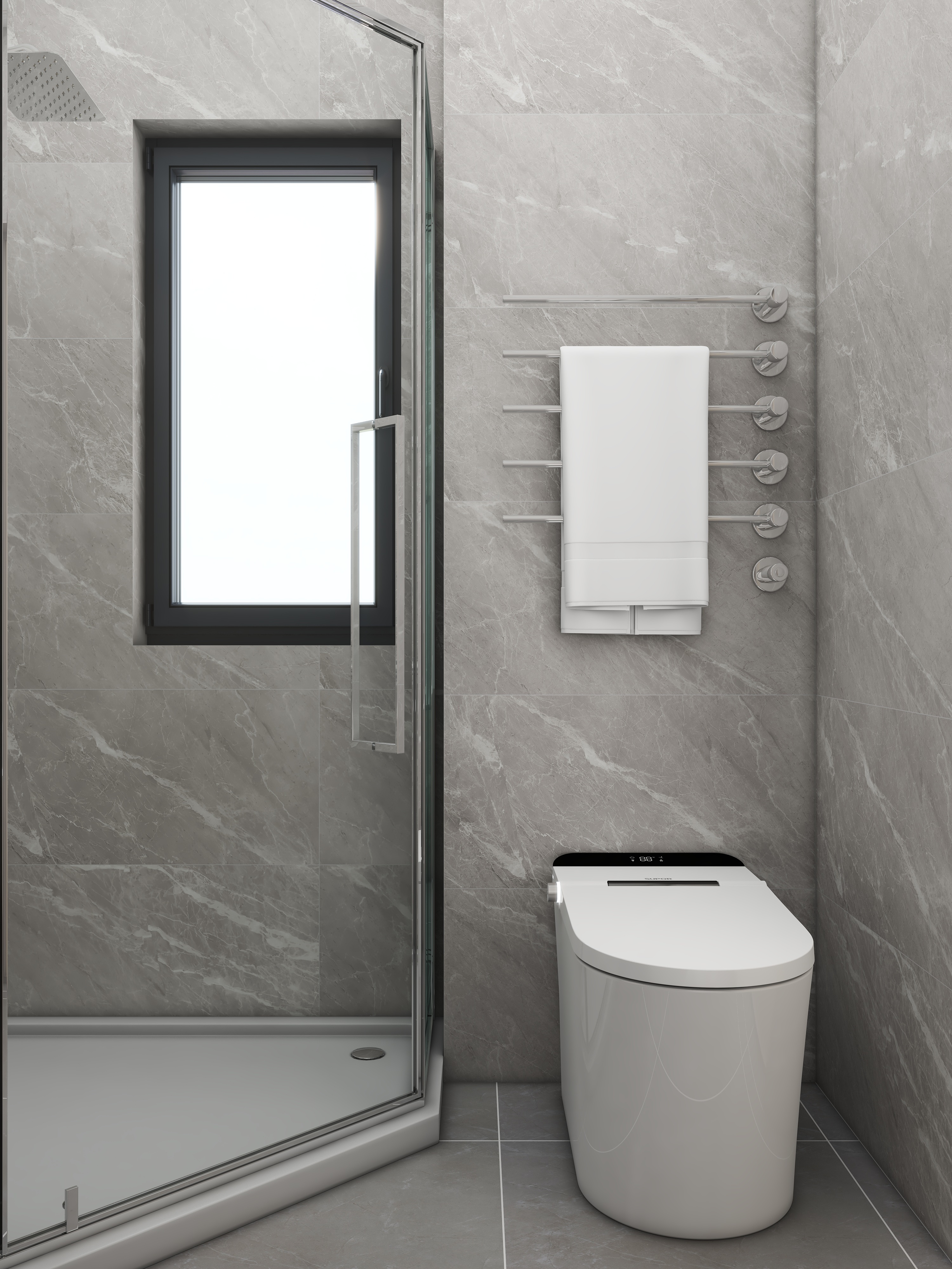 壹诺设计工作室-95㎡3室-原木风 一层卫生间装修效果图第1张