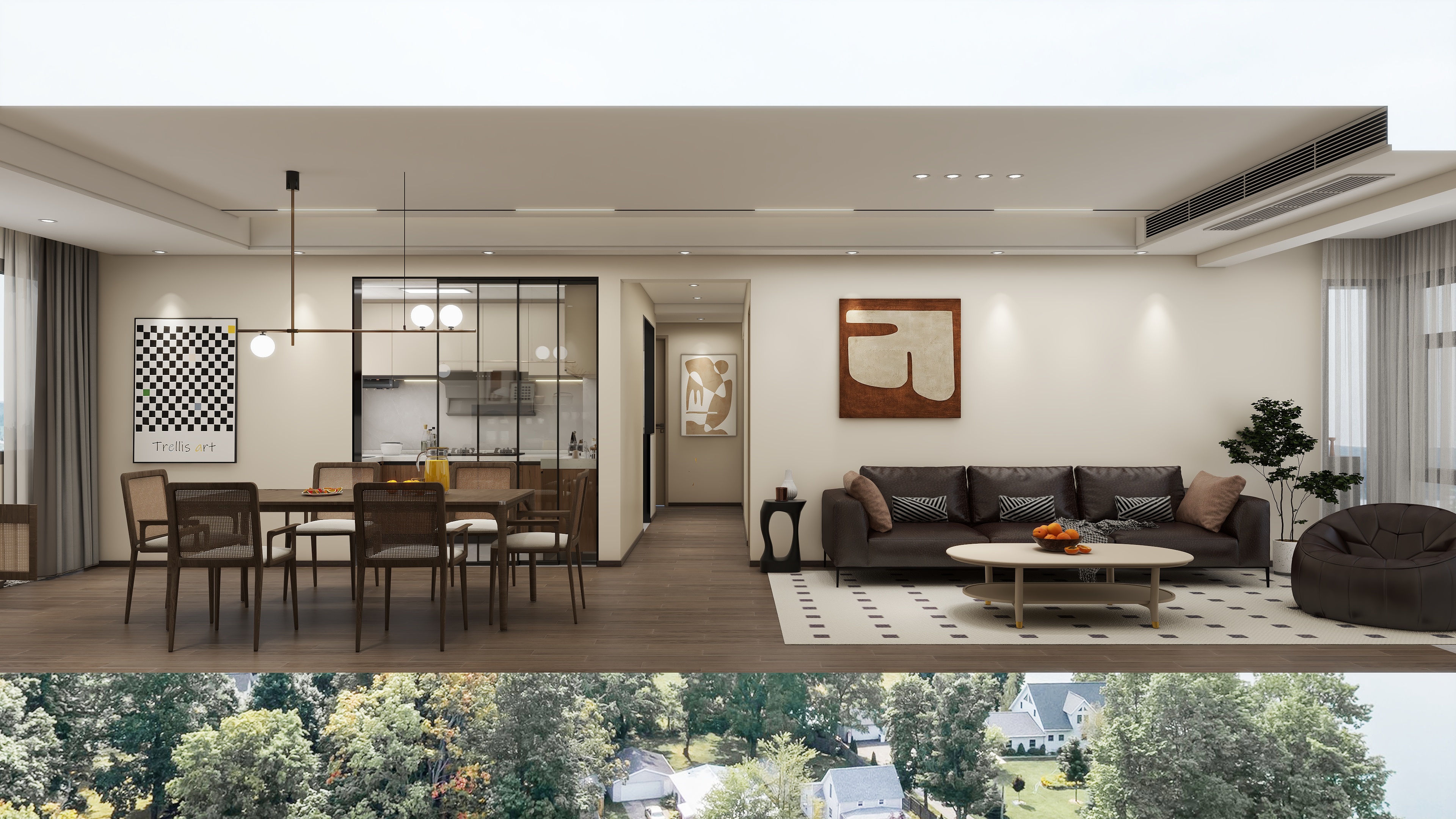 鸿鹄装潢设计-121㎡2室-装修设计方案