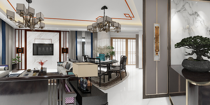 江湖修道心-新中式-轻奢-装修设计方案