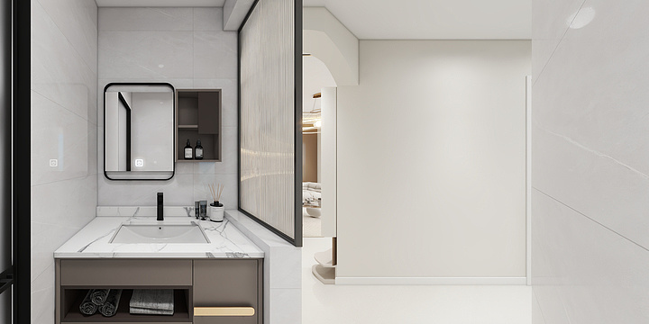 汇领装饰Yyf-翡翠澜庭4-13A02骆姐雅居-127㎡无主灯-装修设计方案