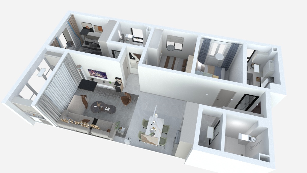 五点六七-天福和园E4-1-3202-装修设计方案