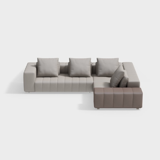 Modern L-shaped corner sofa