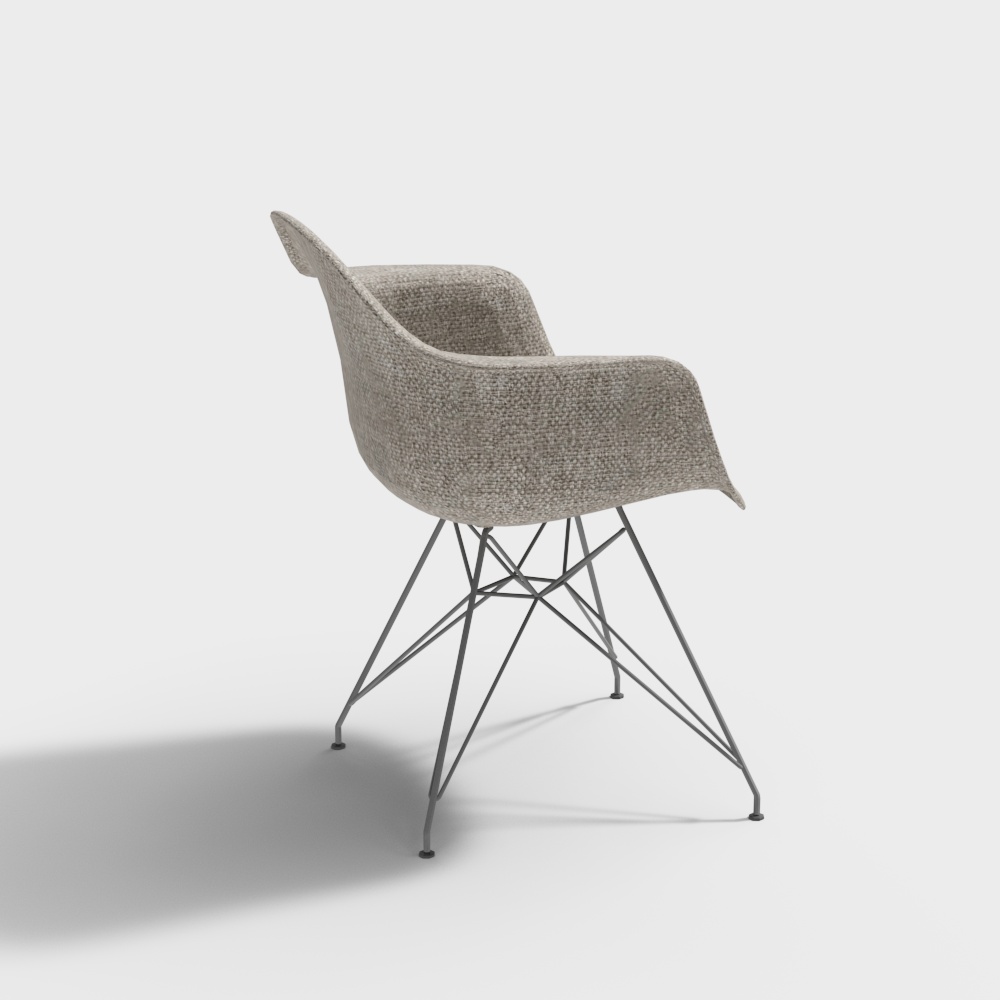 Eames Molded Fiberglass Armchair Wire Base Upholst3D模型下载_靠背椅3D模型下载_免费 ...