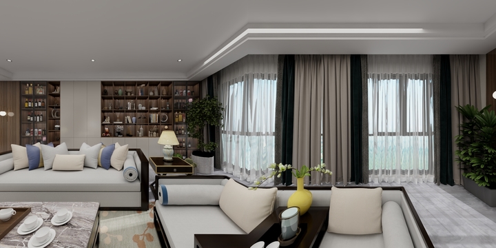 蔡丽琴Q-石庄客厅-装修设计方案