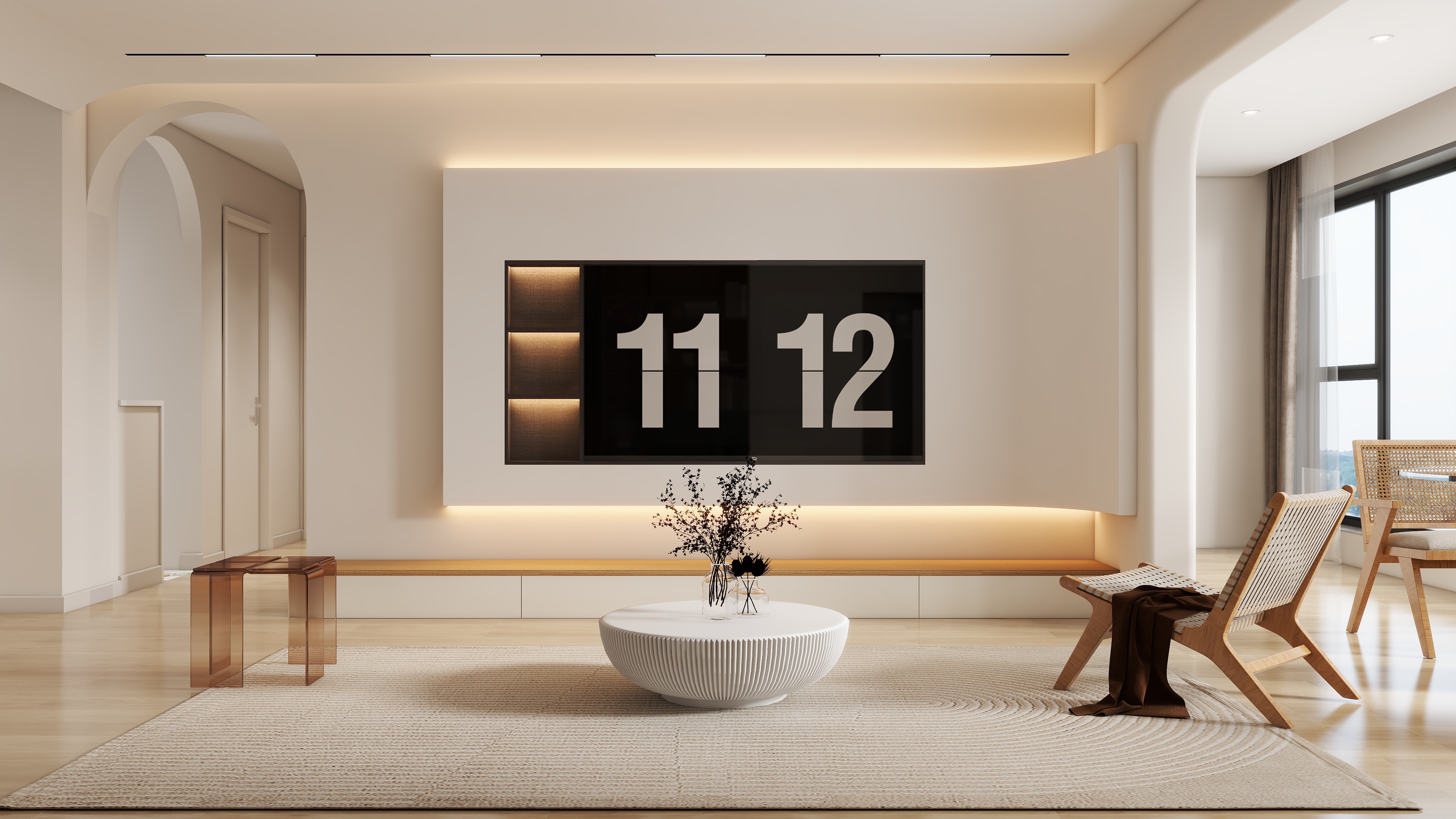 清晨空间设计-现代简约153四室两厅装修效果图