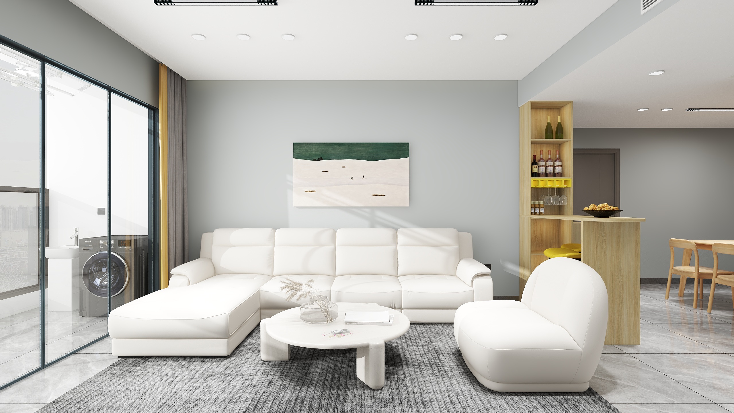 Tony雷恩-安厦花园105㎡3室装修效果图