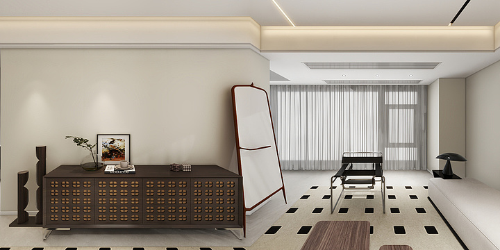 古雨.Design-汇德华庭13-2-602效果图-装修设计方案
