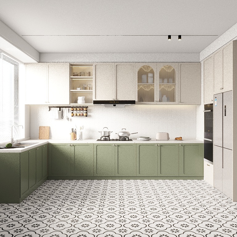 伍蓝-法式厨房-装修设计方案