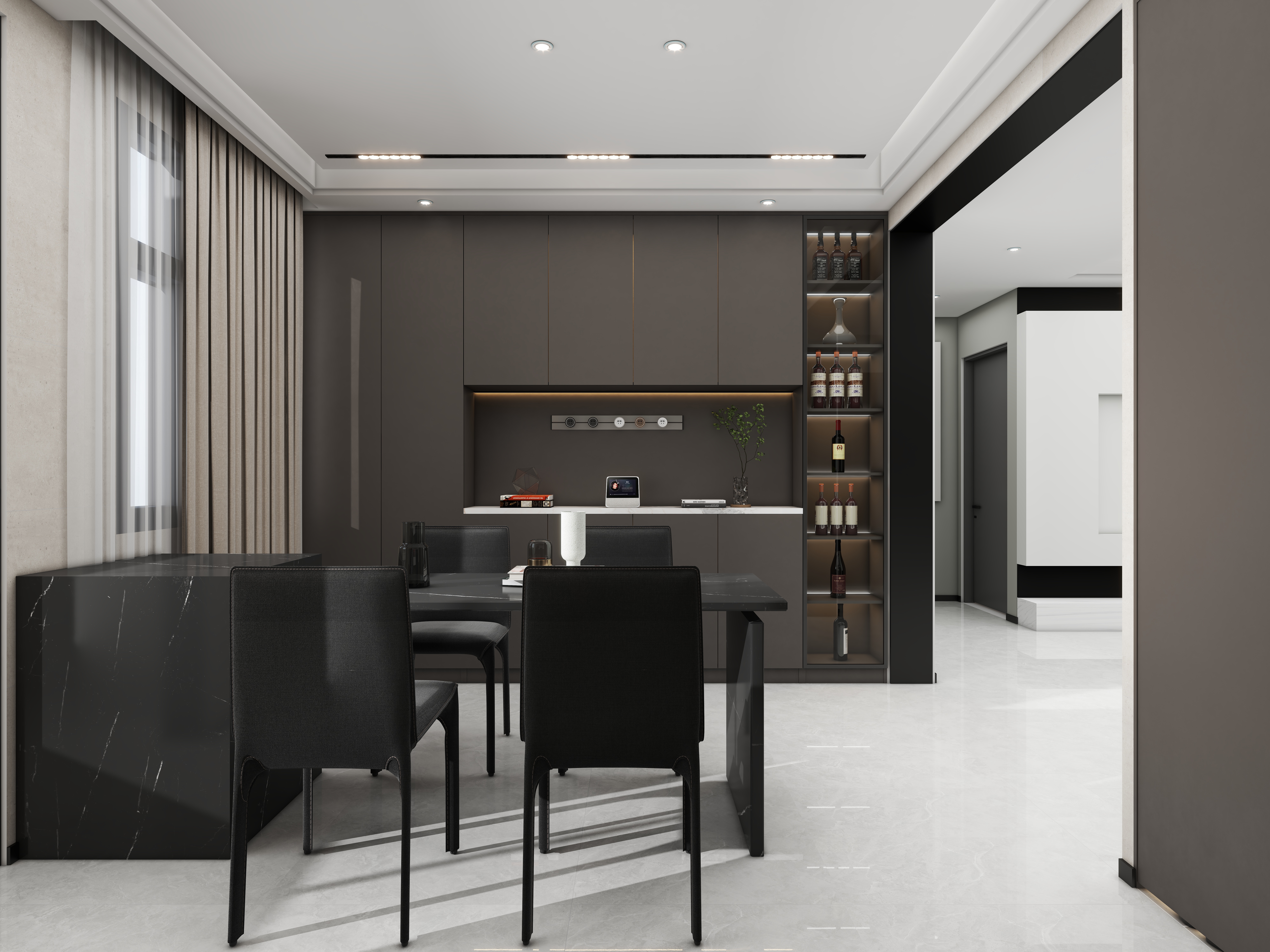 壹诺设计工作室-105㎡3室-现代简约装修效果图