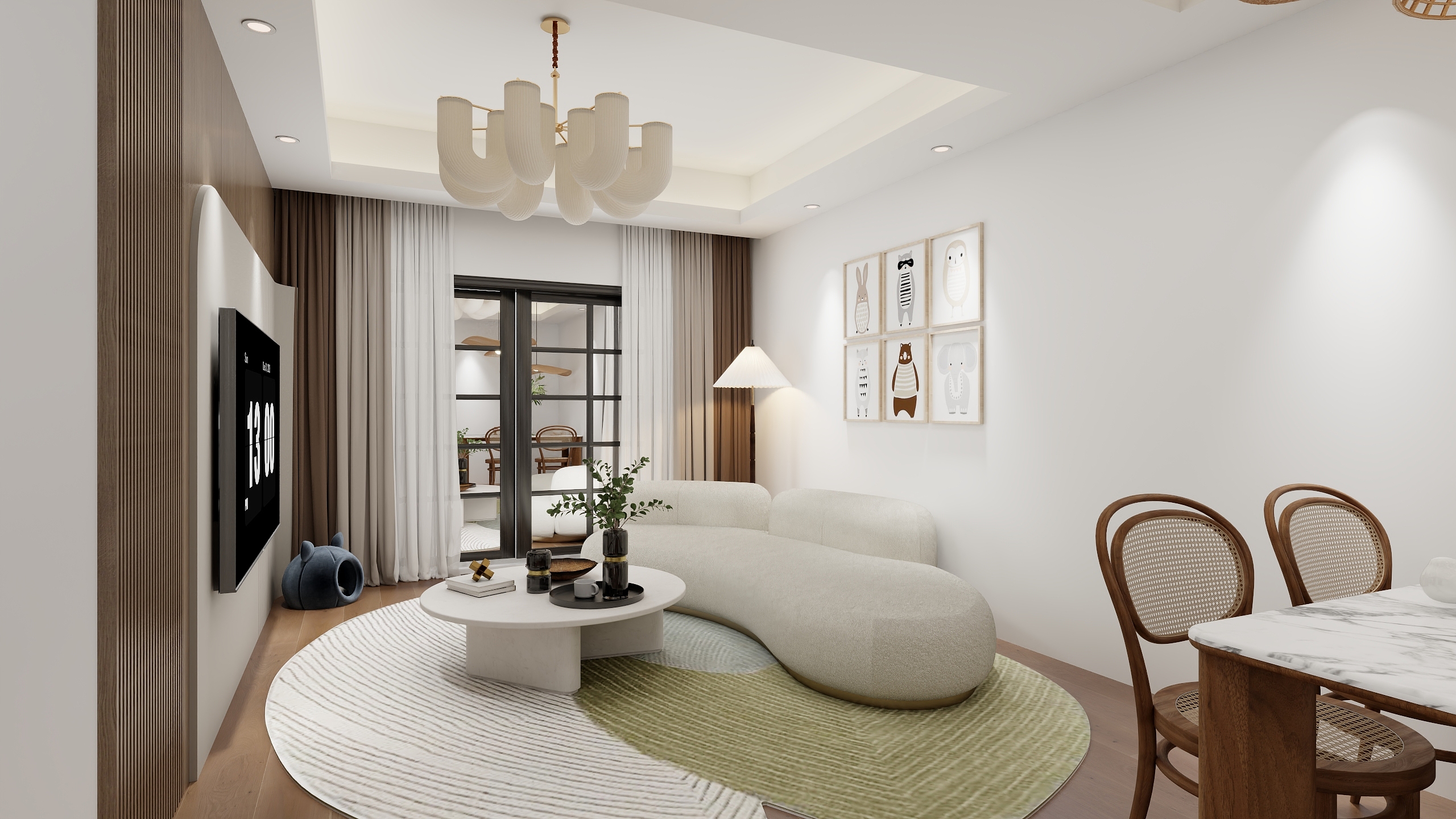 沐阳小米-海德公园81㎡3室装修效果图