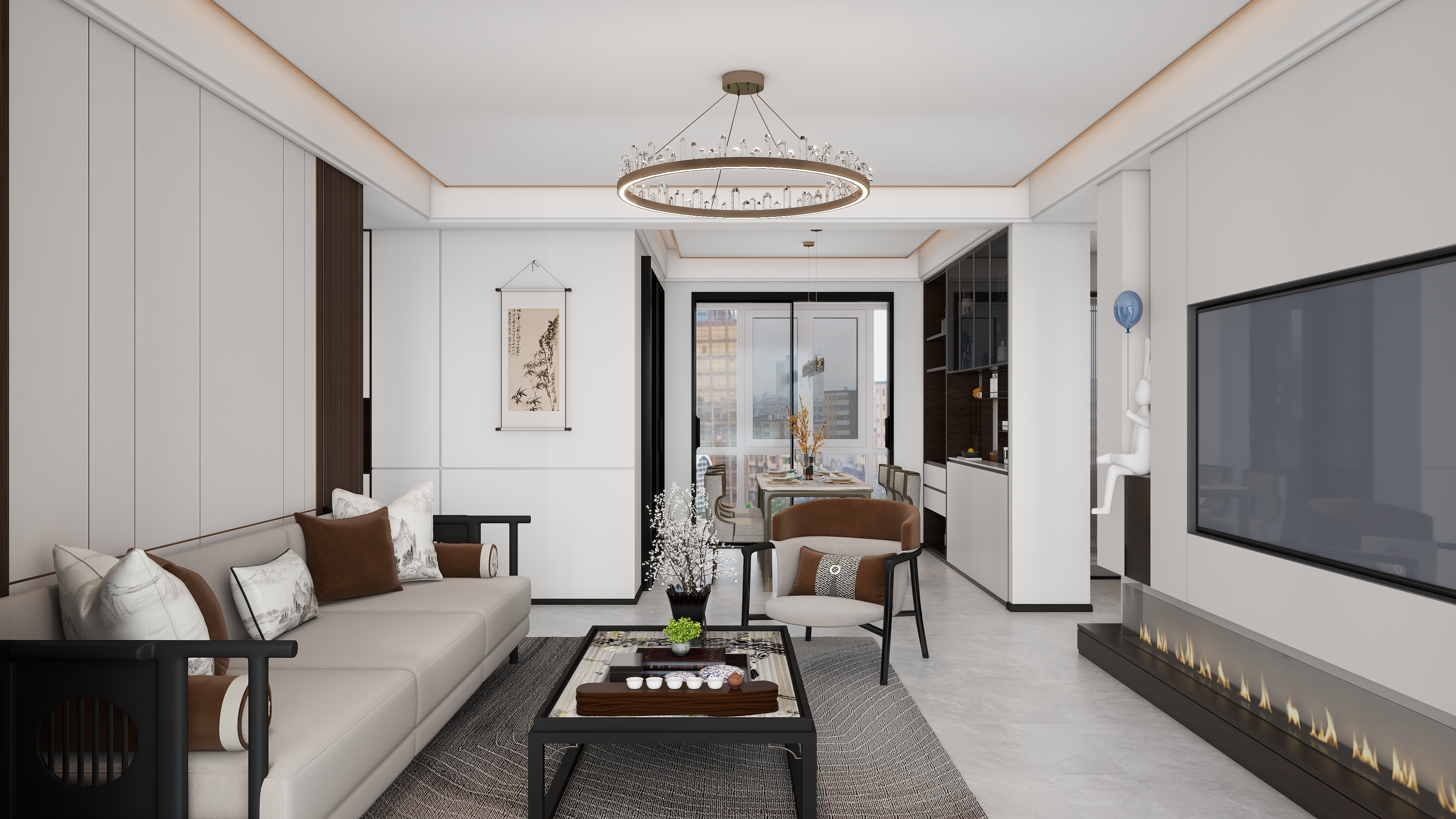 栖恒设计-『新中式』118平米|中式三居室-装修设计方案