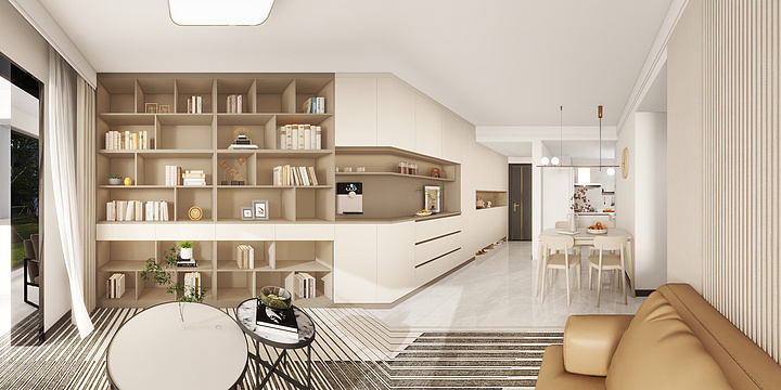 努力努力再努力3-路劲悦东园客厅书房化-装修设计方案