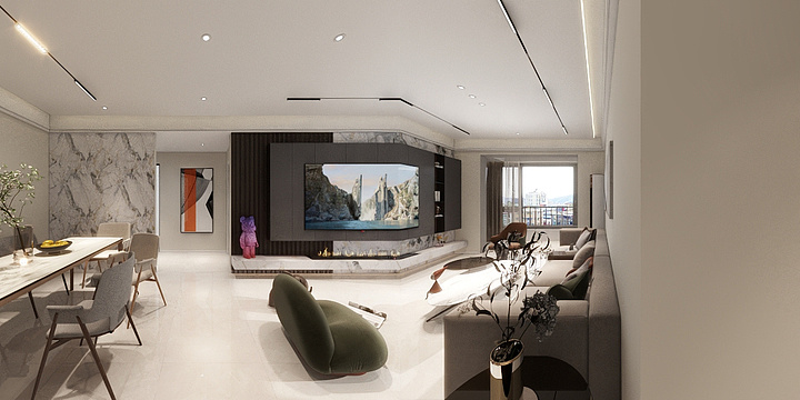 方寸间全案设计工作室-3d四季花城-装修设计方案