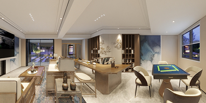 关镇铨设计--办公室效果图-装修设计方案