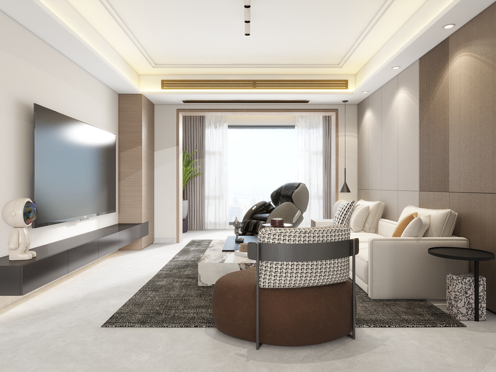 湛智华-现代轻奢143平5房 鼎盛铭城装修效果图