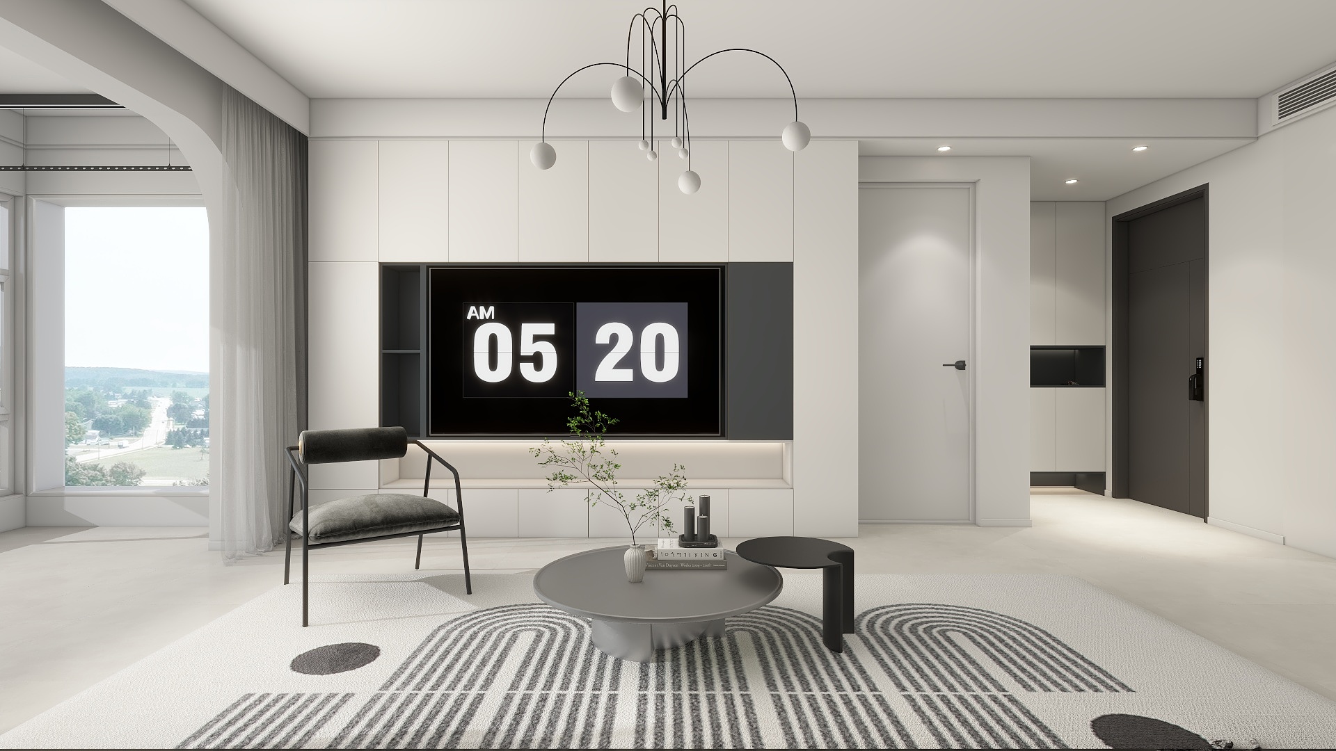 柳渡-空港澜庭美地性冷淡风-装修设计方案