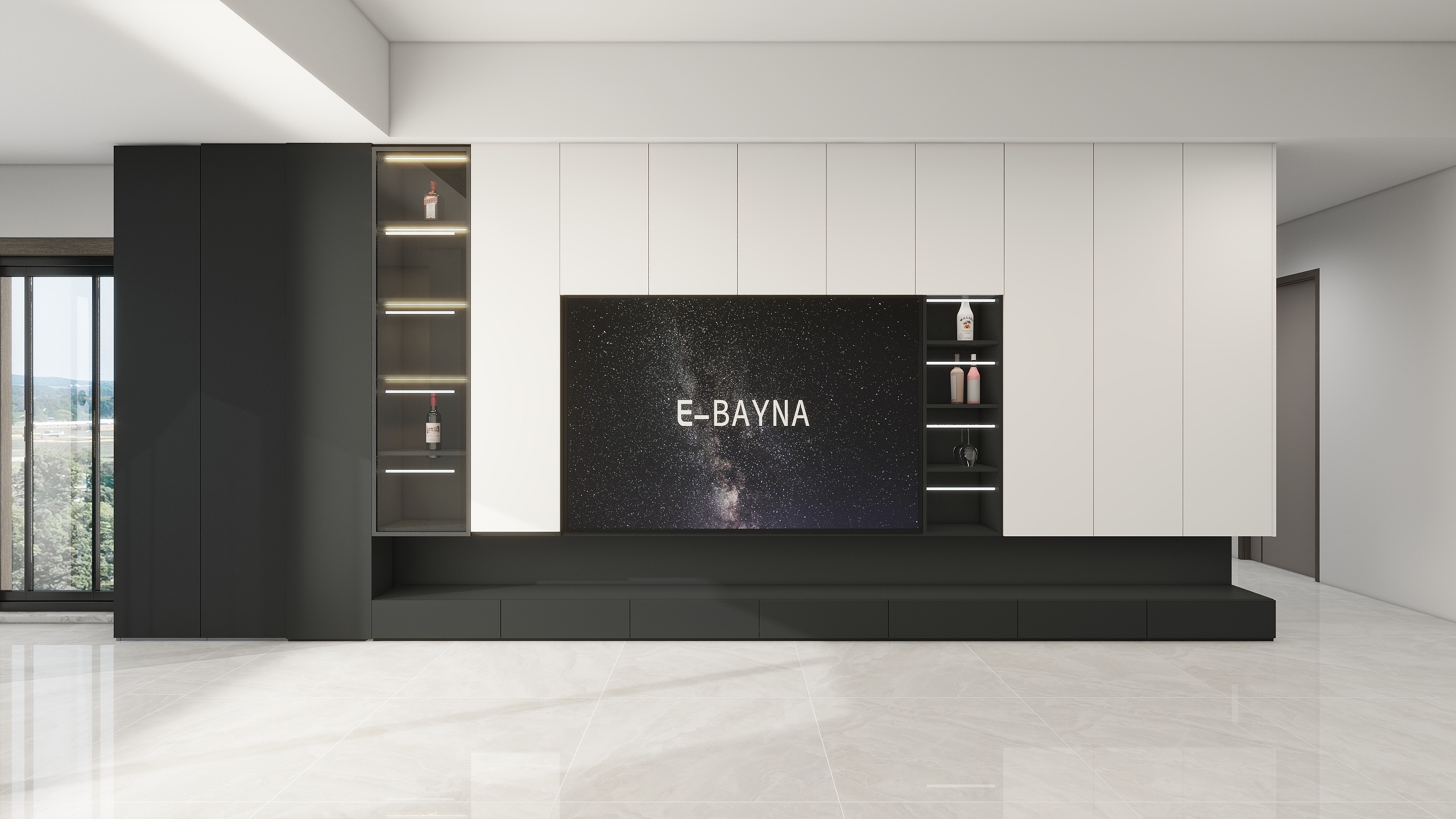 汕头HCVeKb-极简现代4房黑白御海天韵-装修设计方案