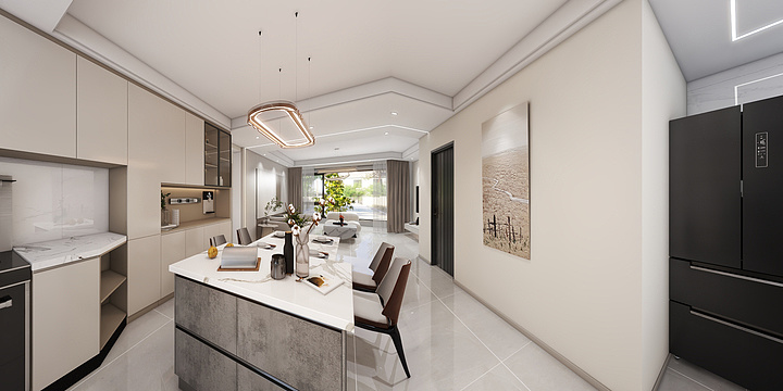 精研壹舍空间设计-凤凰城130奶油-装修设计方案