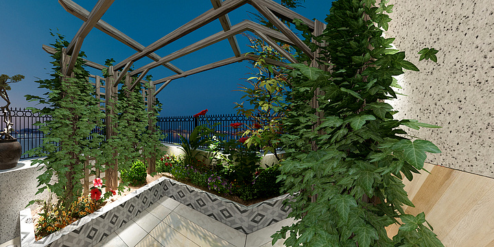 罗哥设计室-屋顶花园-装修设计方案