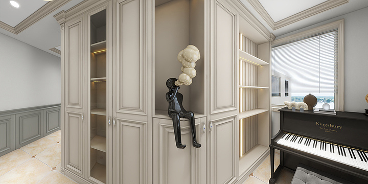 桃花漫天-四水归堂-美式-装修设计方案