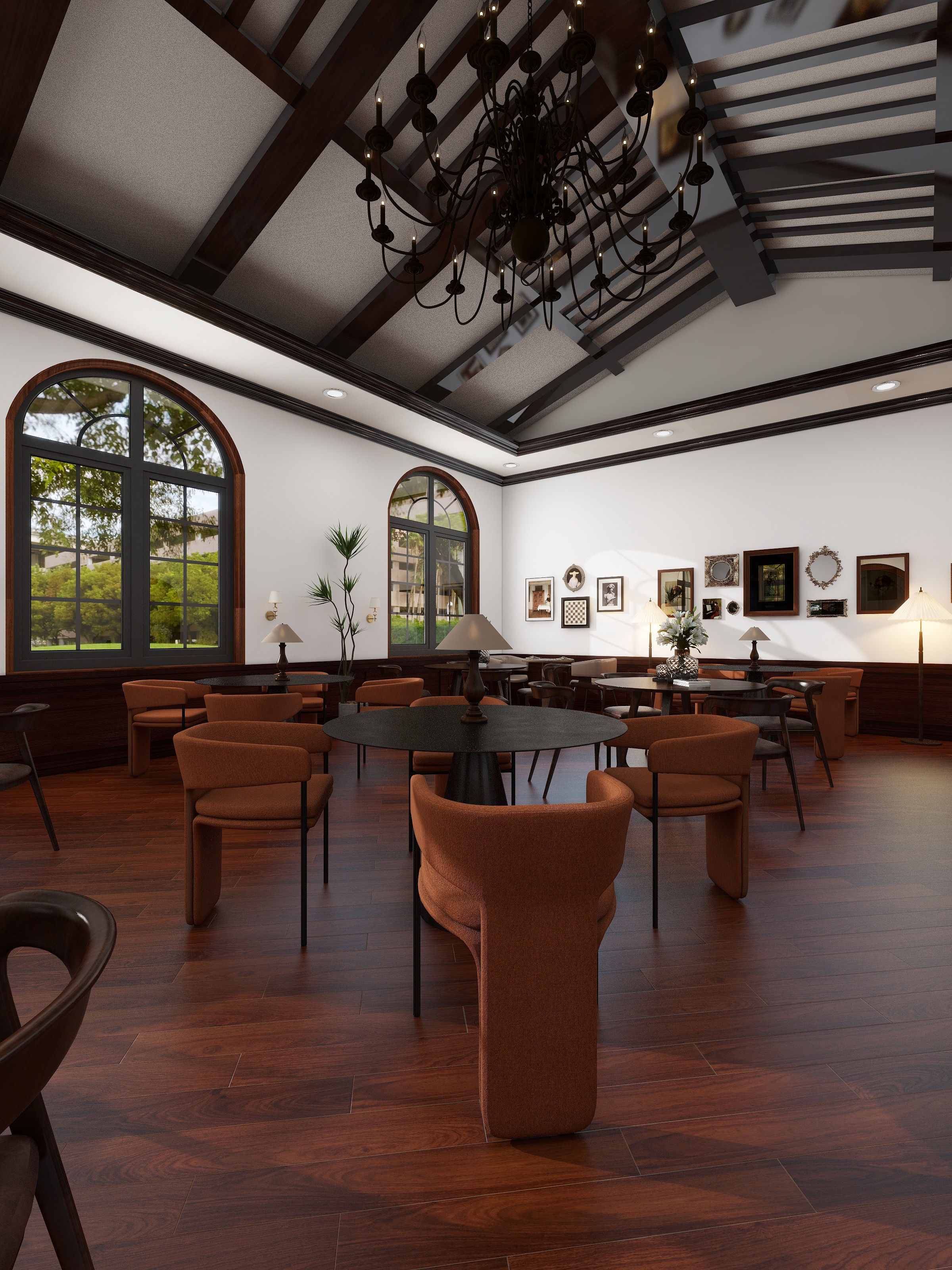 Tina说设计-高级餐厅设计案例-装修设计方案