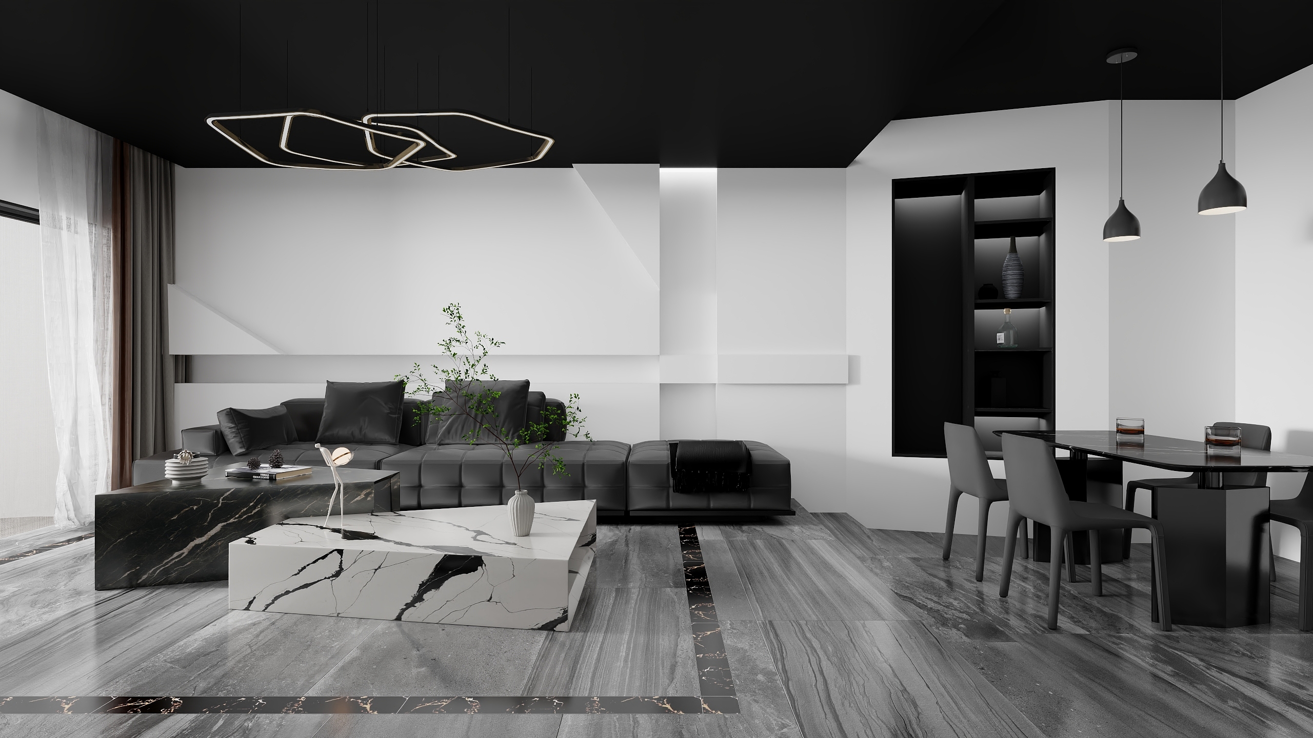 一条小锦李呀-暗调-装修设计方案