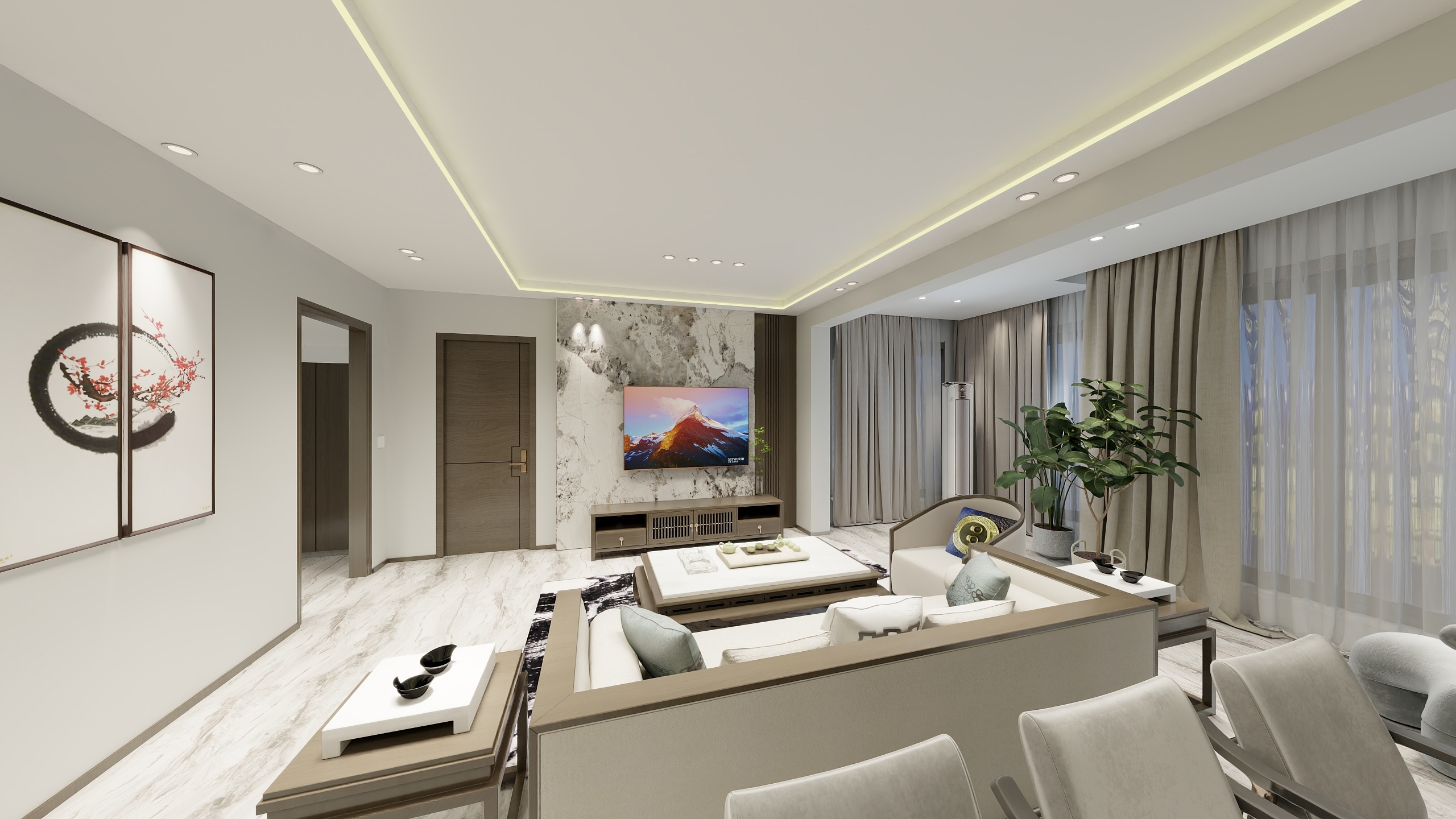 设计师祝云15881199127-都江堰160顶跃-现代中式-装修设计方案