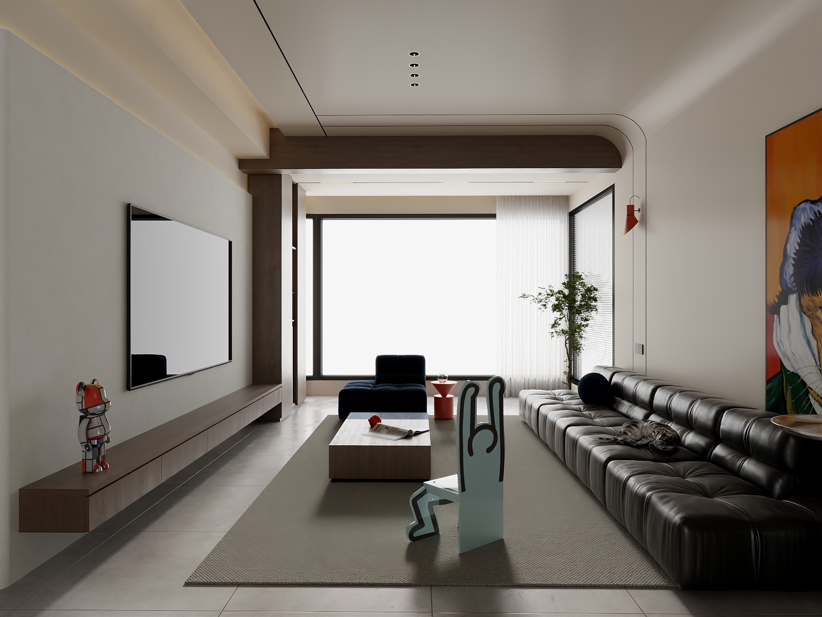 小区房130㎡2室-装修设计方案