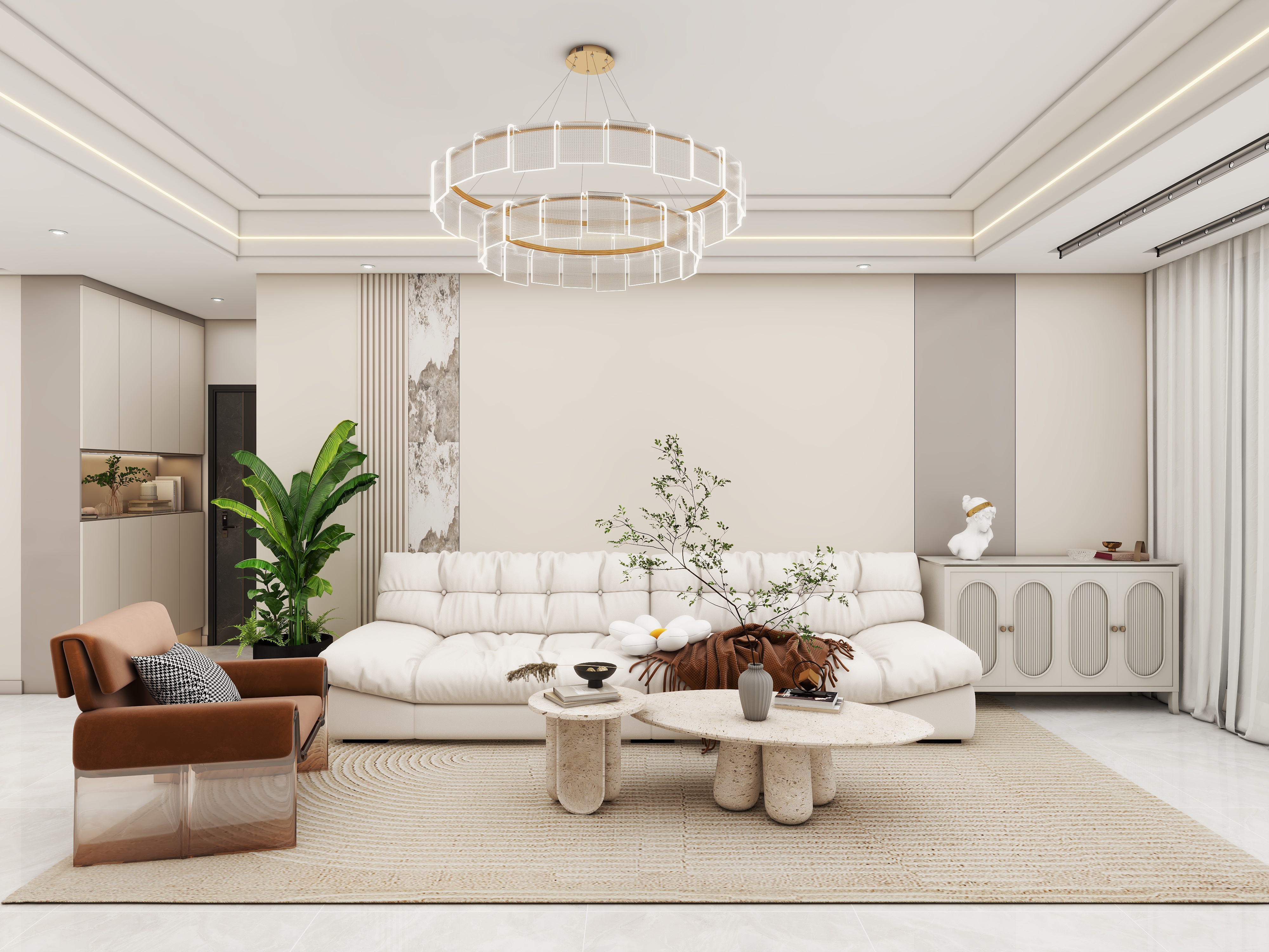 壹诺设计工作室-奶油风装修效果图