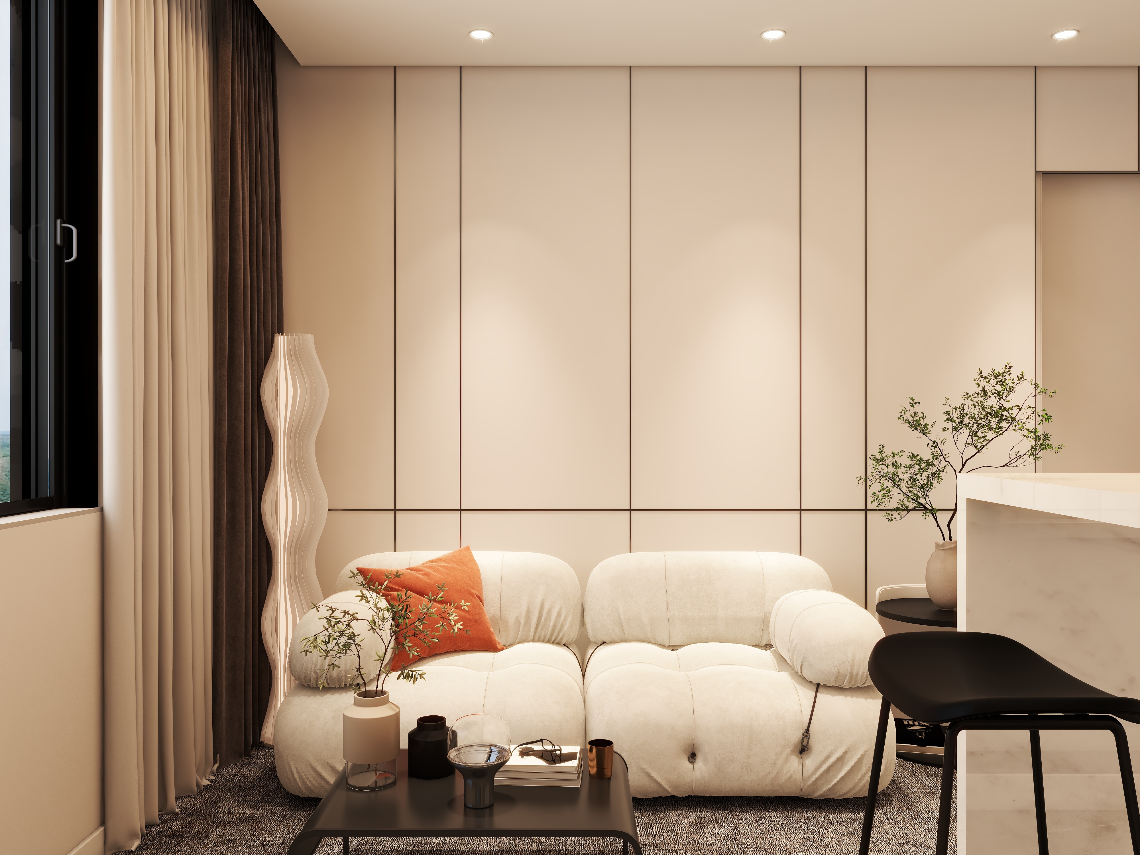 哎呀是糖Pyky-现代简约53㎡单身公寓-装修设计方案