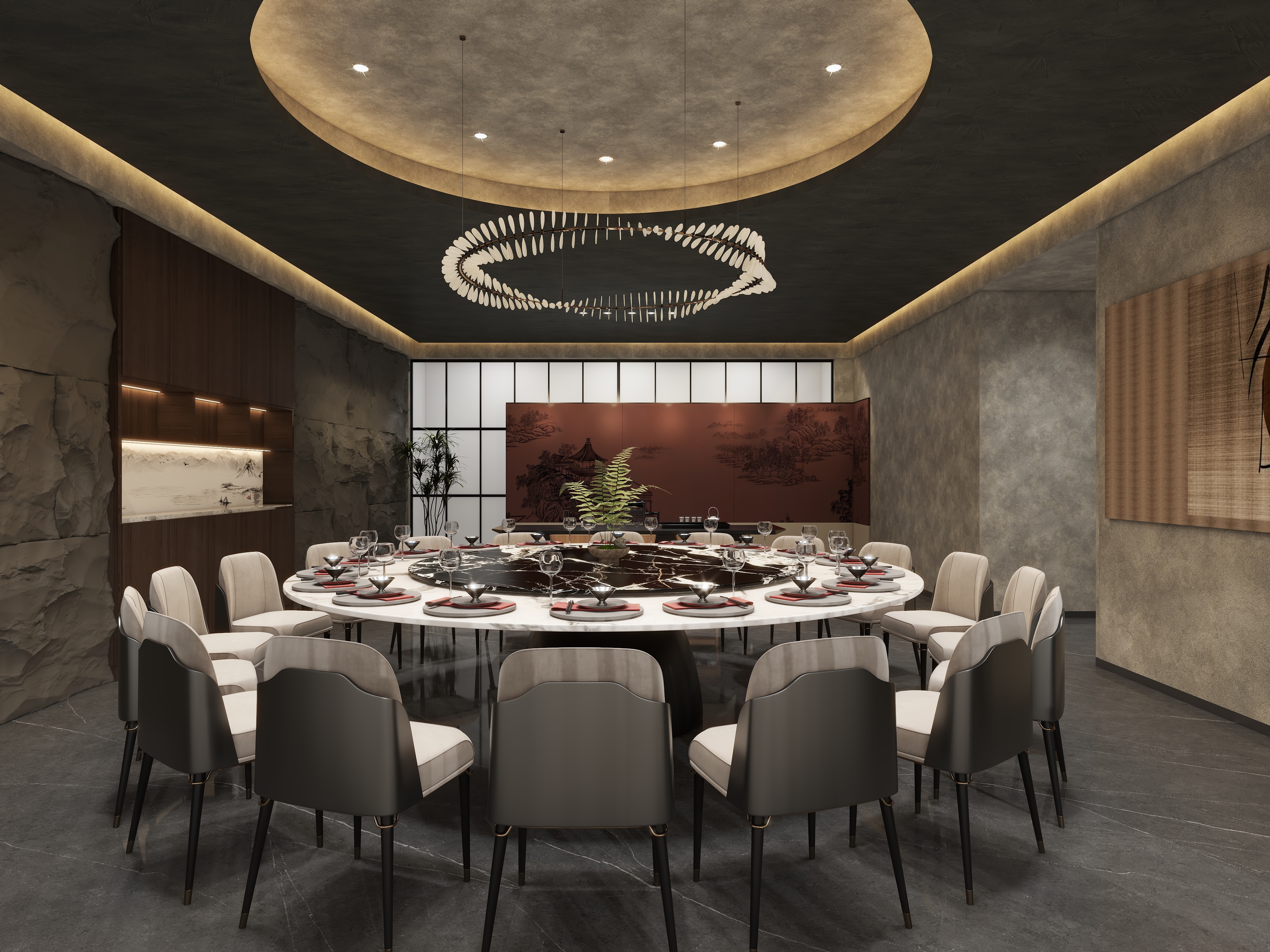 张福梅-新中式包箱-装修设计方案