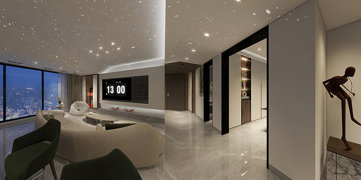 毕节鑫品装饰工程有限责任公司-公园豪苑熊女神雅居-装修设计方案