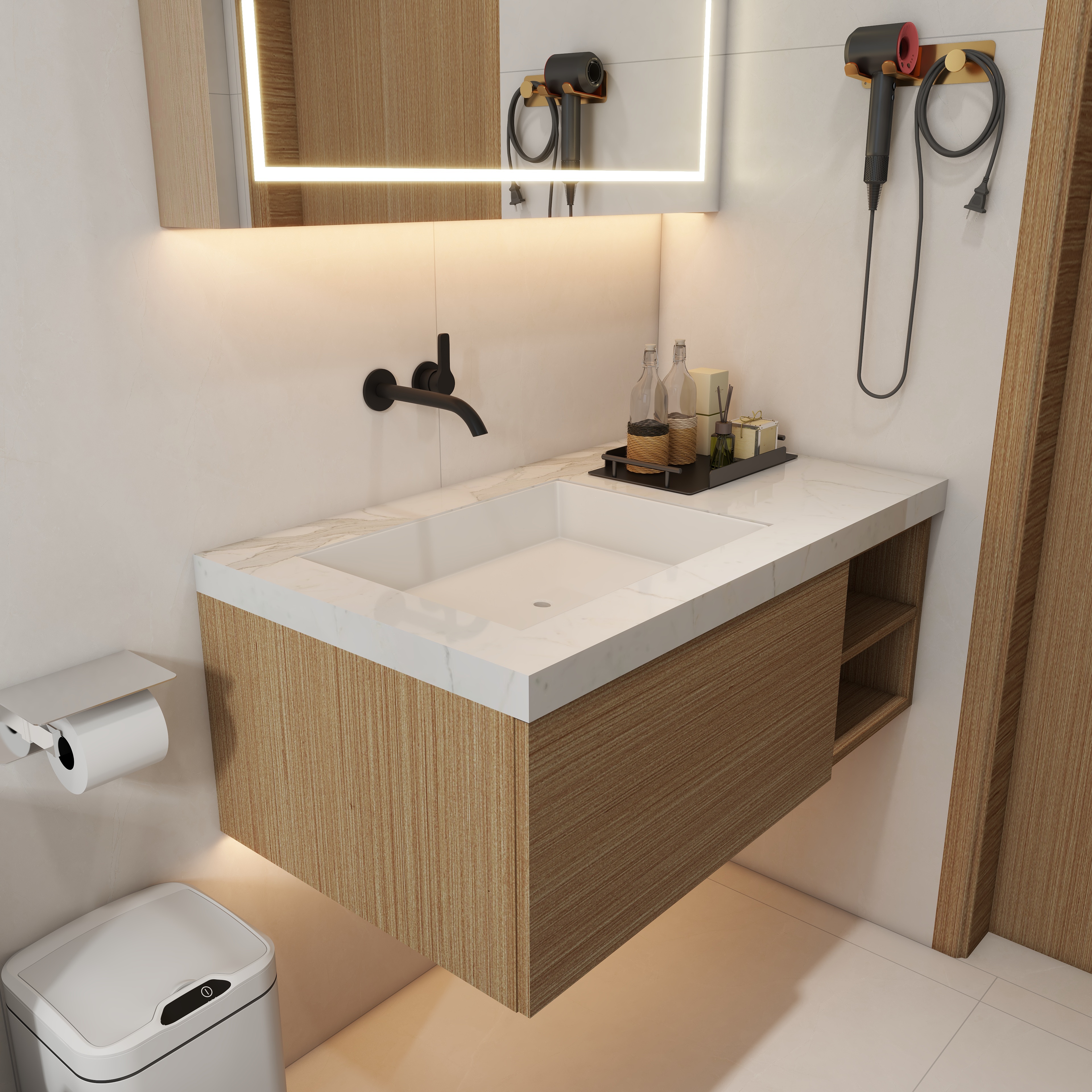 玫瑰与山海-现代原木风-装修设计方案